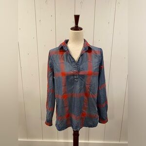 Laju Truda Plaid Chambray Long Sleeve